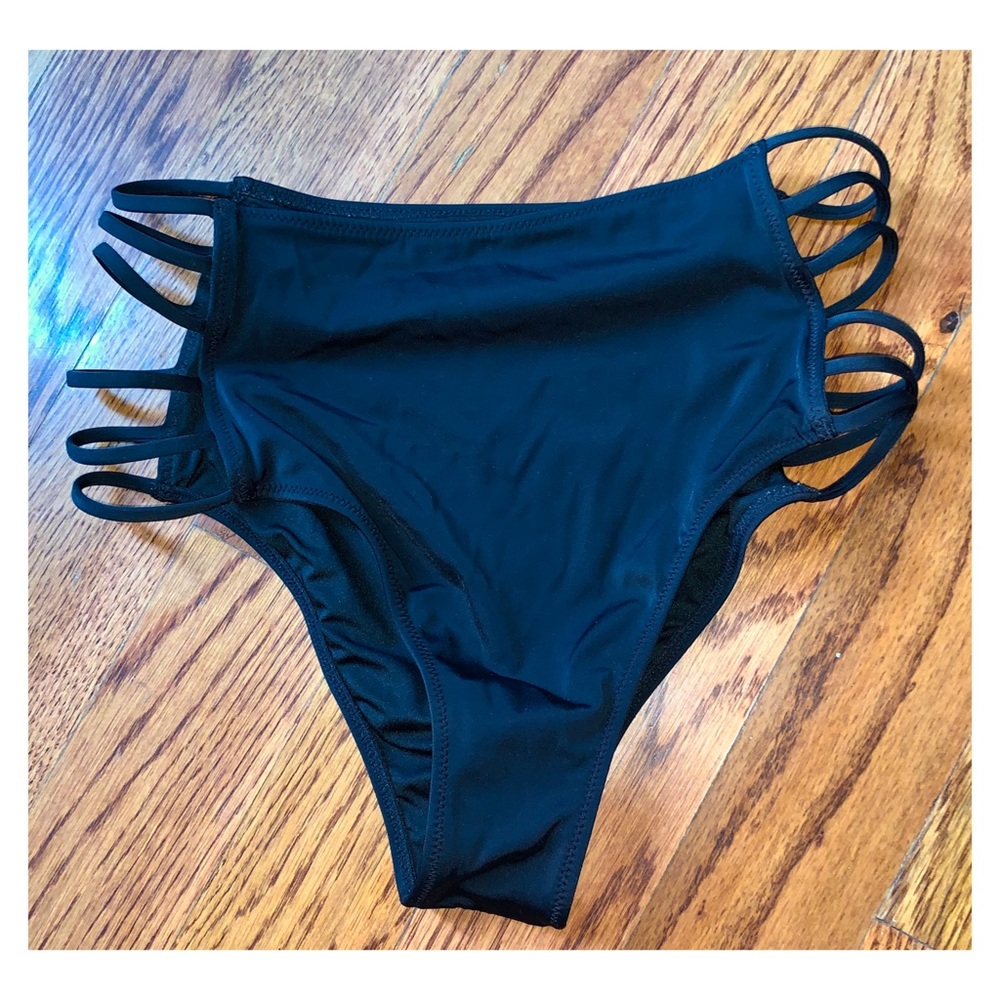 High waisted cutout swim bottoms. BUNDLE AND SAVE